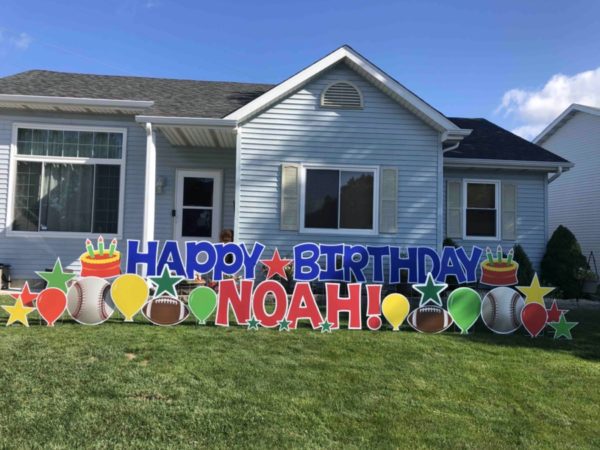 yard sign #15 sports - Balloon Boutique and Signs