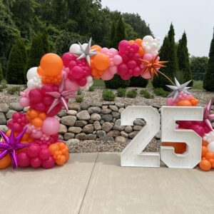 Graduation Balloon Garland with 25 Marquee Light-up Numbers