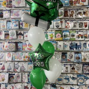 Jumbo With 4 latex Balloons & 1 Mylar On Balloon Weight