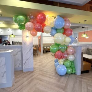 Pastel Grand Opening Balloon Garland